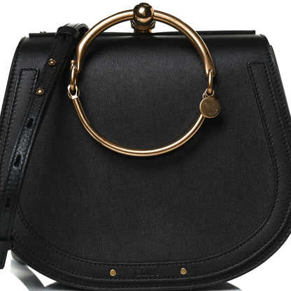 Chloe Calfskin Suede Medium Nile Bracelet Bag Black 8 of 12