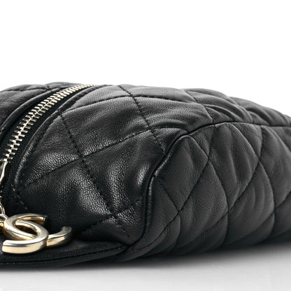 Chanel Lambskin Quilted Linked In Waist Bag Black 9 of 11