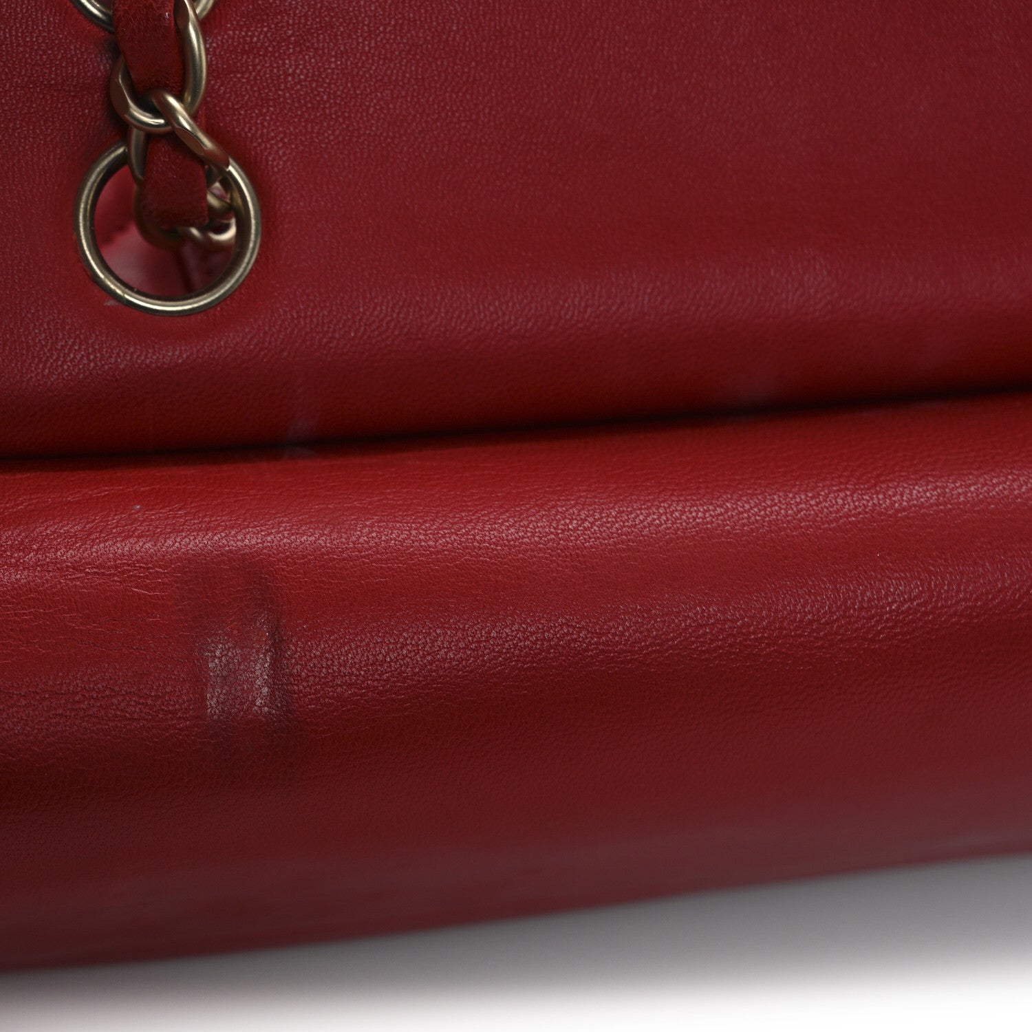 Chanel Lambskin Quilted Medium Double Flap Red 29 of 37