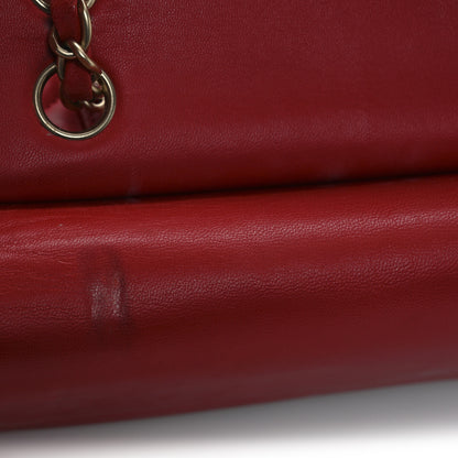 Chanel Lambskin Quilted Medium Double Flap Red 29 of 37