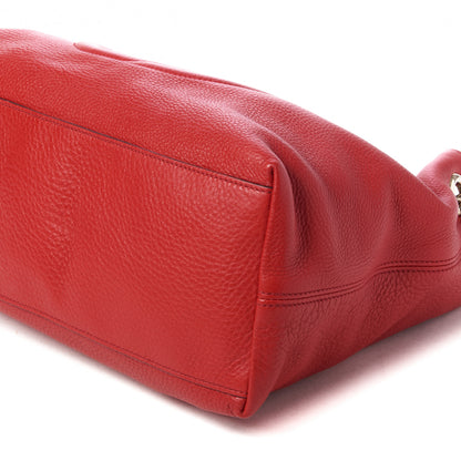 Gucci Pebbled Calfskin Medium Soho Chain Shoulder Bag Tabasco Red 4 of 8