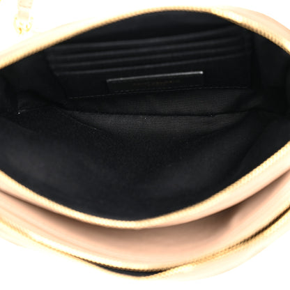 Saint Laurent Grained Lambskin Quilted Mini Becky Double Zip Bag Natural Tan 8 of 18