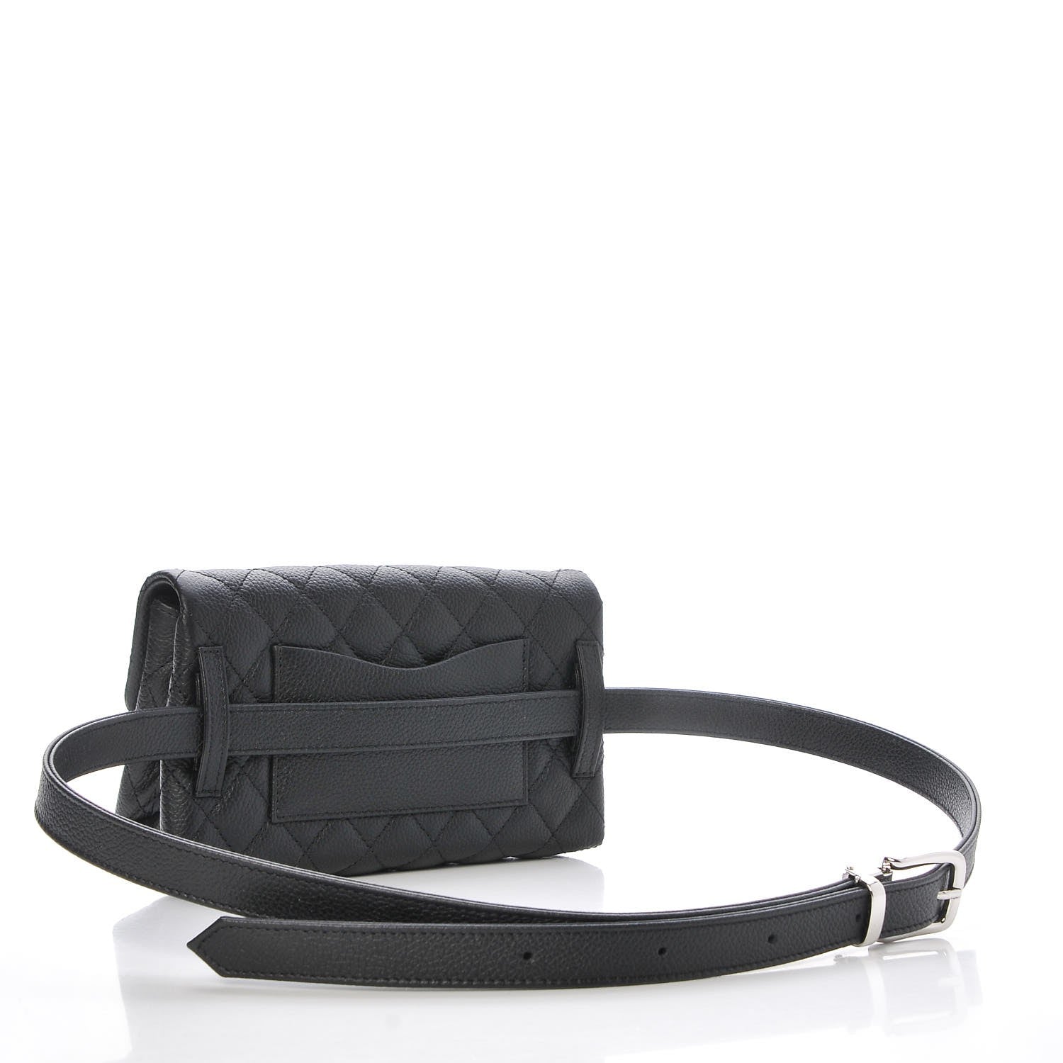 Chanel Grained Calfskin Quilted 2.55 Reissue Flap Belt Bag Clutch Black 3 of 9