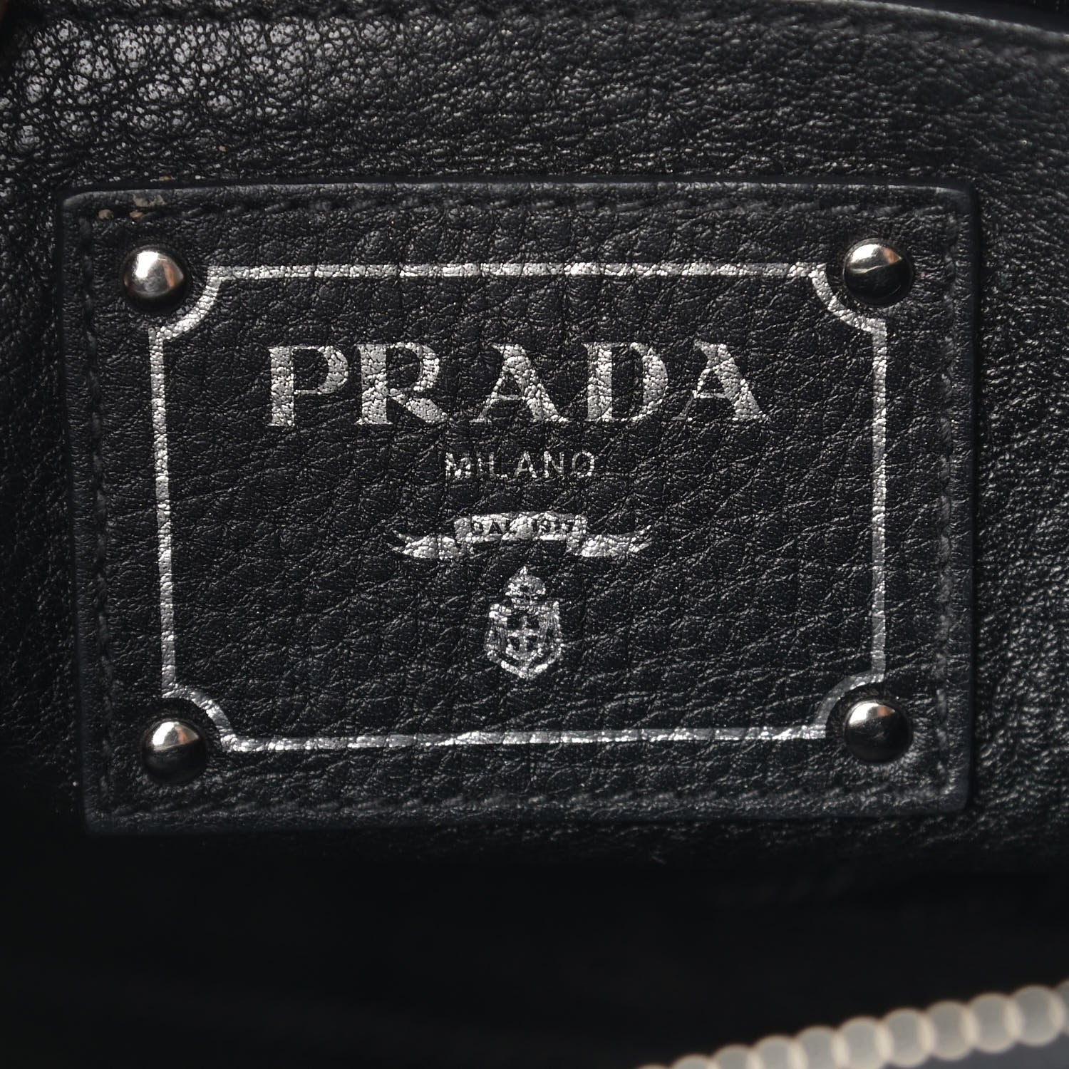 Prada Vitello Daino Shopping Satchel Black 6 of 13