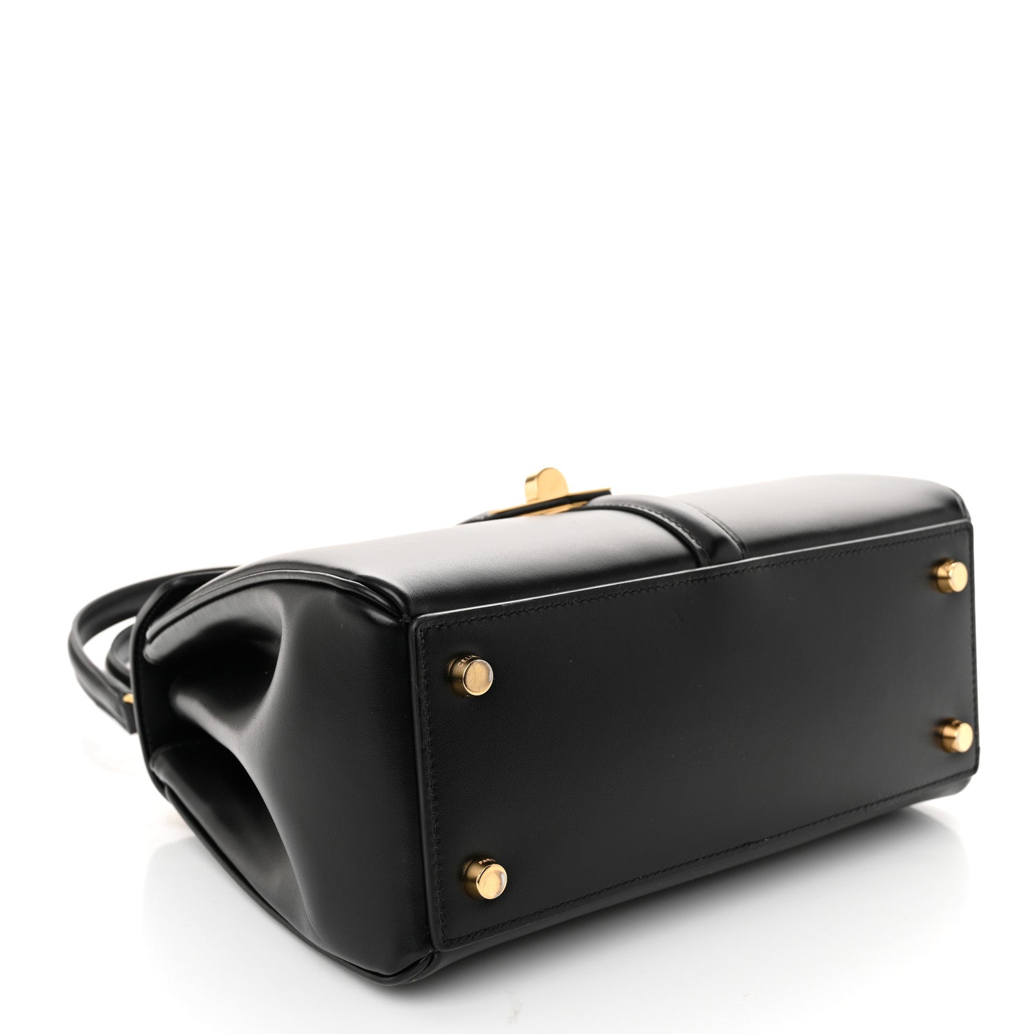 Celine Satinated Calfskin Small 16 Top Handle Bag Black 4 of 12