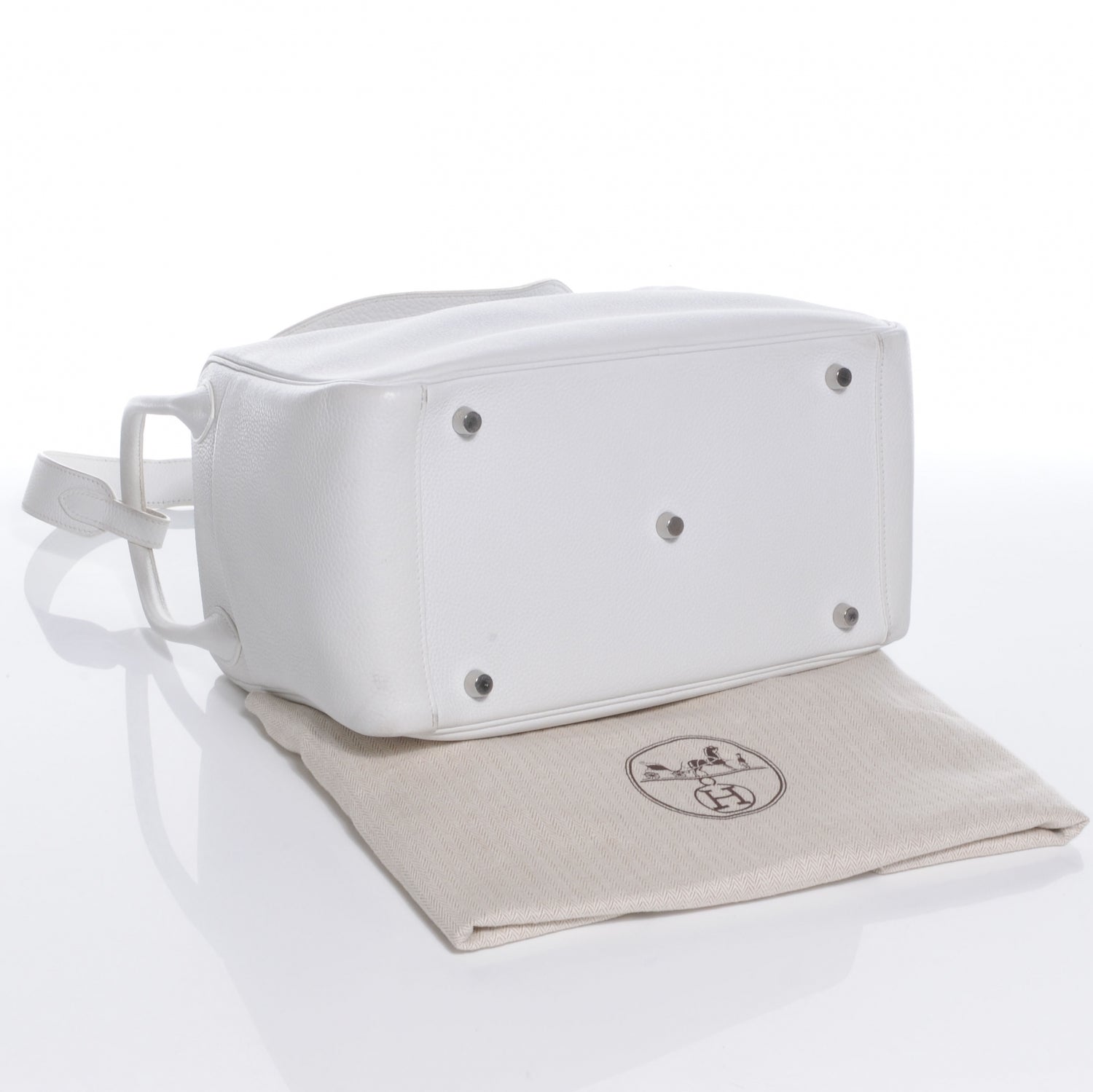 Hermes Taurillon Clemence Lindy 30 White 4 of 8
