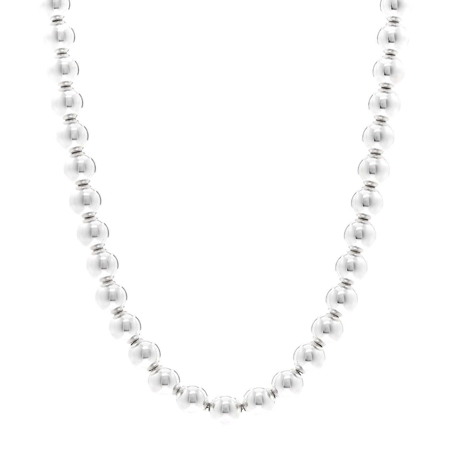 Tiffany Sterling Silver 10mm Hardwear Ball Necklace 1 of 4