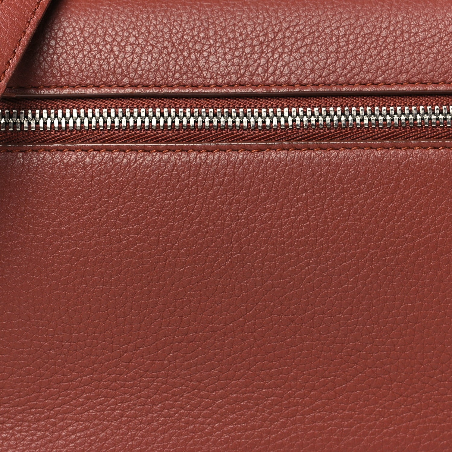 Loro Piana Grained Calfskin L19 Extra Pocket Pouch Kummel 7 of 10