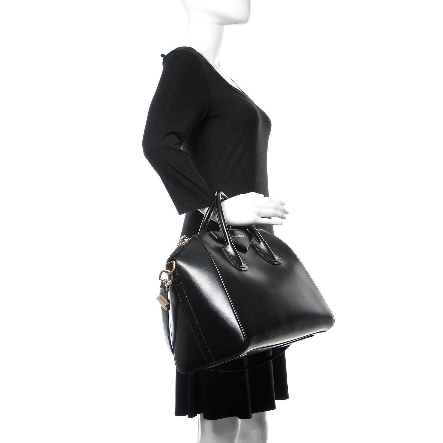 Givenchy Shiny Lord Calfskin Medium Antigona Black 3 of 10