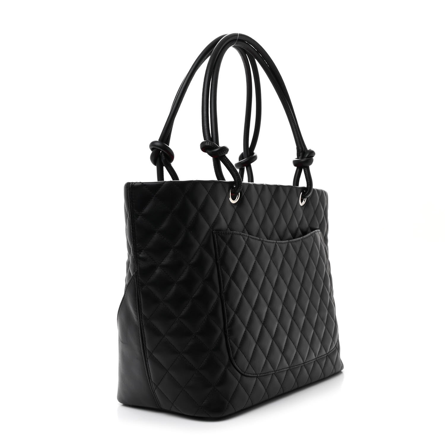 Chanel Calfskin Quilted Large Cambon Tote Black Whtie 3 of 11
