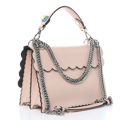 Fendi Vitello Liberty Scalloped Studded Kan I Shoulder Bag Plaster 3 of 9
