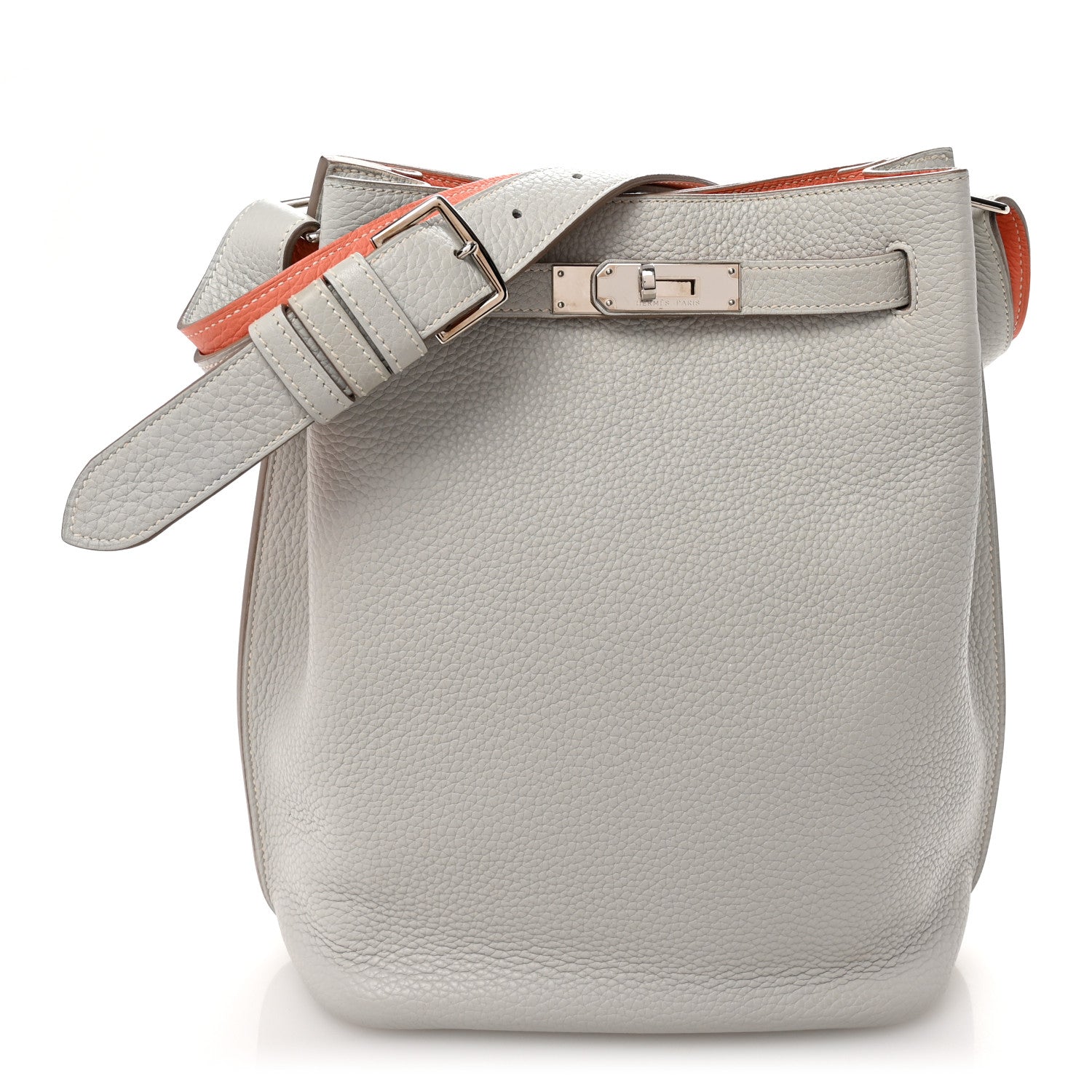 Hermes Taurillon Clemence Verso So Kelly 22 Gris Perle Crevette 1 of 11