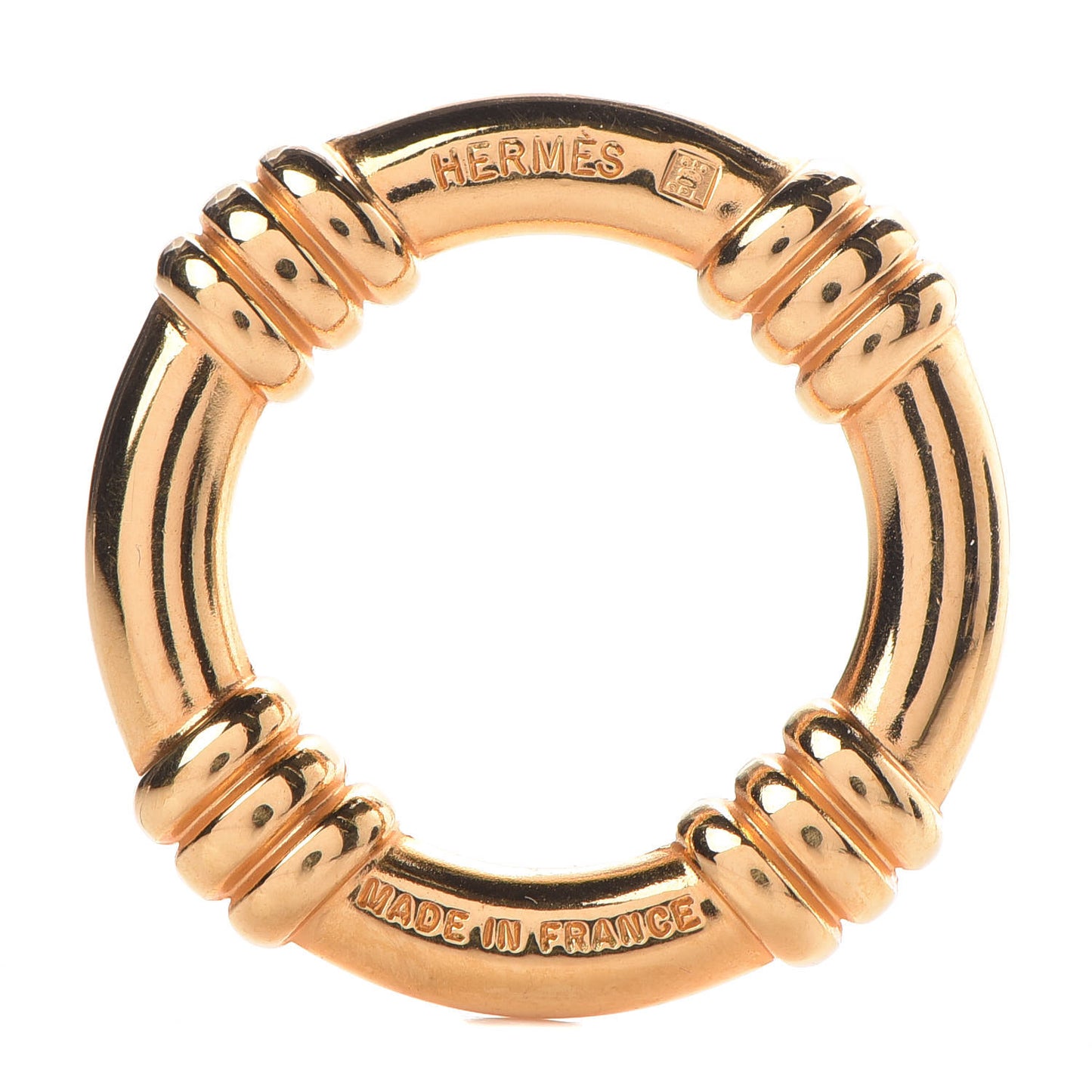 Permabrass Bouee Scarf Ring Gold