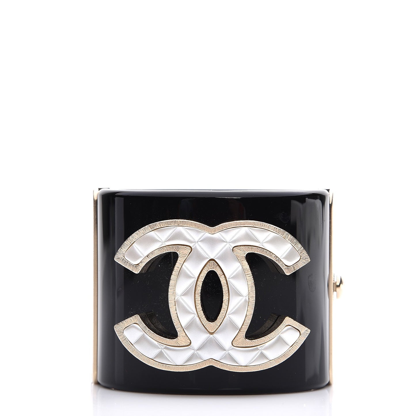 Resin Quilted CC Cuff Black Gold