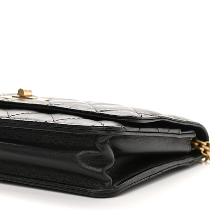 Chanel Aged Calfskin Quilted Reissue Wallet On Chain WOC Black 10 of 10