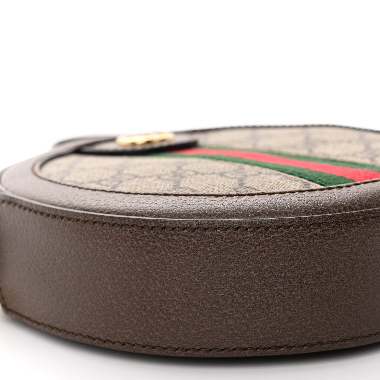 Gucci GG Supreme Monogram Web Mini Ophidia Round Shoulder Bag Brown 10 of 12