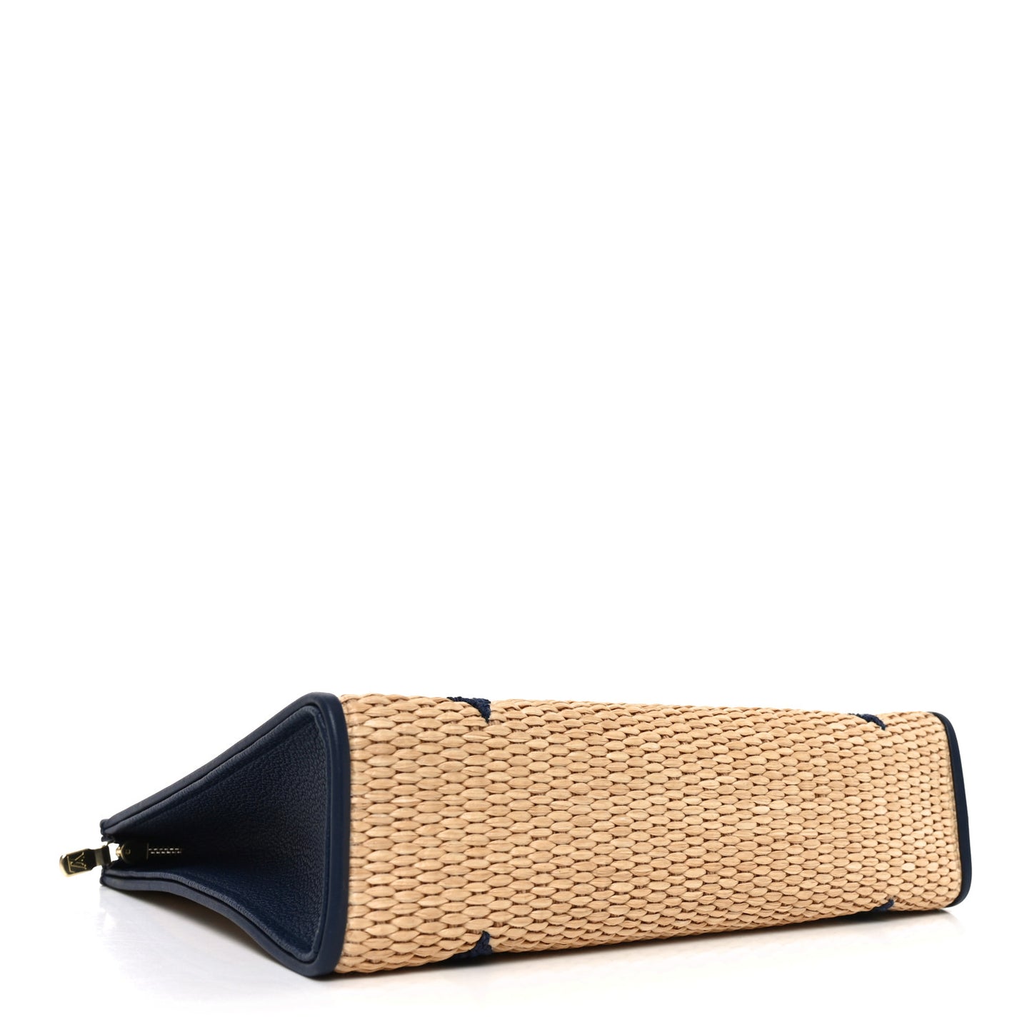 Raffia Calfskin Monogram Giant Toiletry Pouch 26 Blue