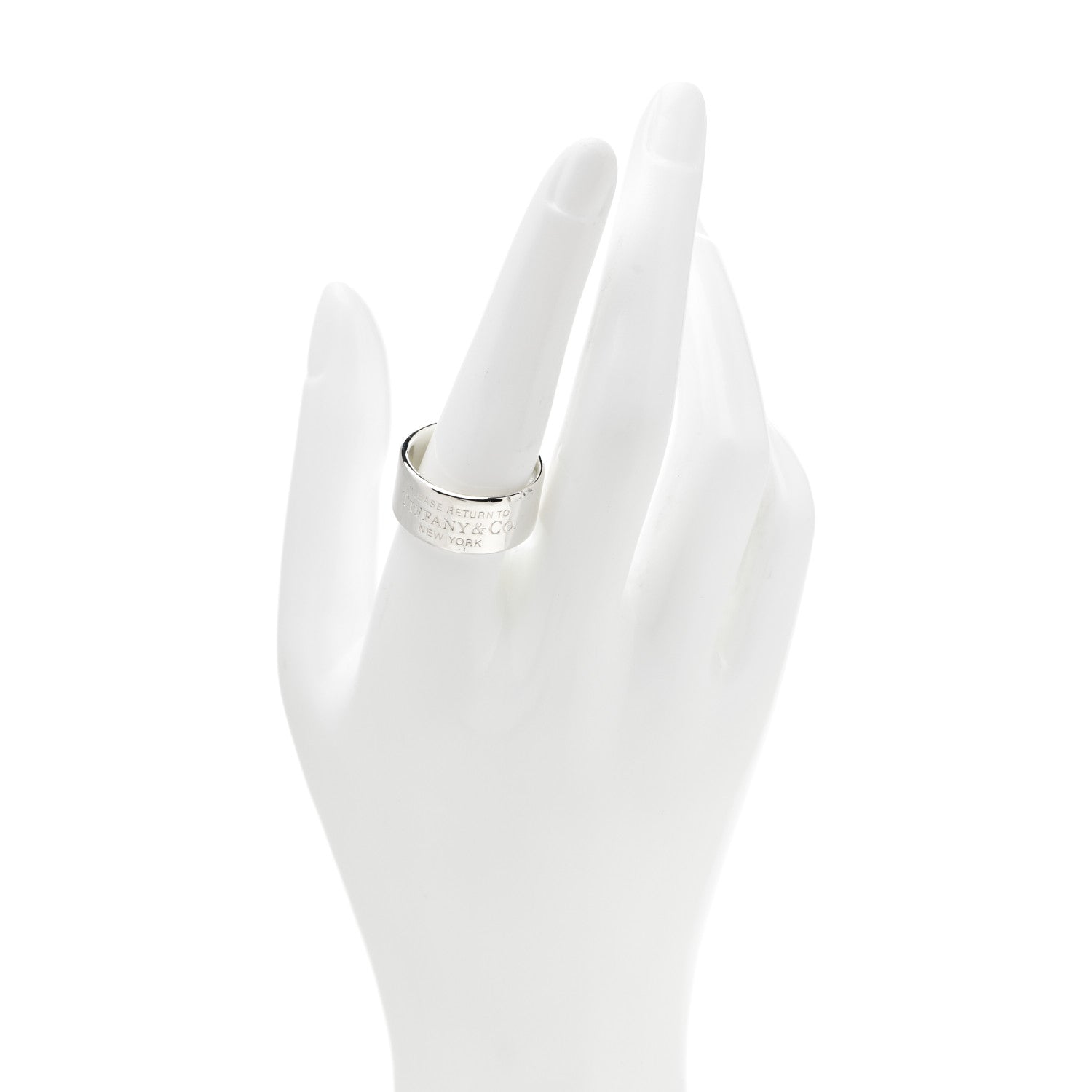 Tiffany Sterling Silver Wide Return to Tiffany Ring 59 8.75 2 of 6
