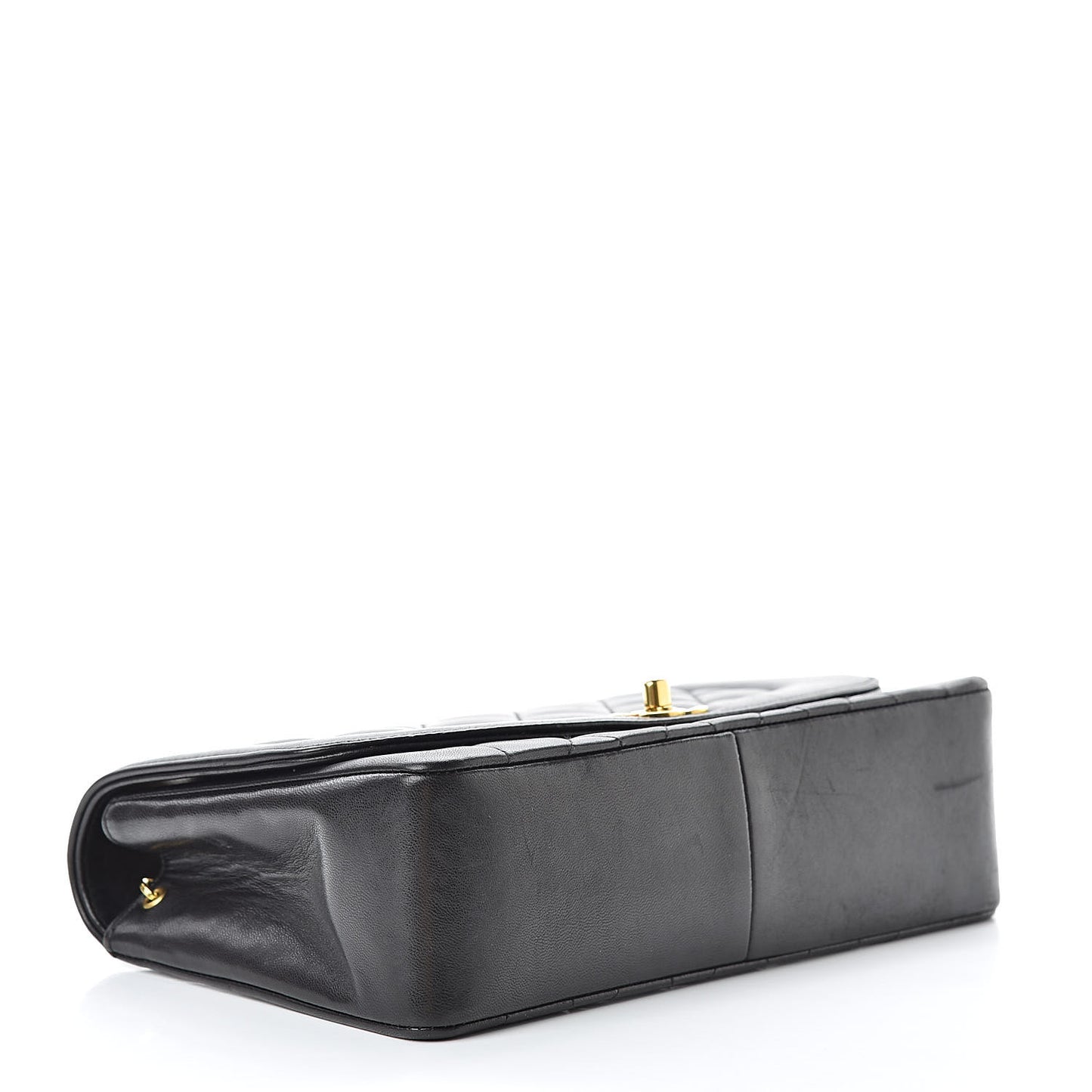 Lambskin Quilted Medium Single Flap Black