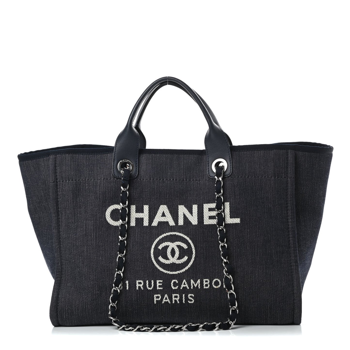 Denim Medium Deauville Tote Dark Blue