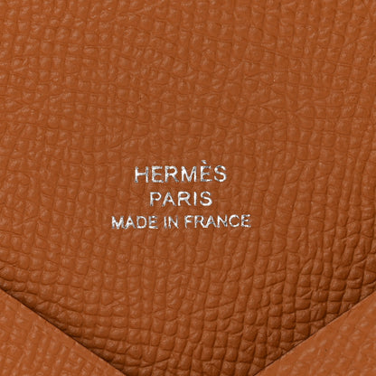 Hermes Epsom Calvi Card Case Gold 6 of 6