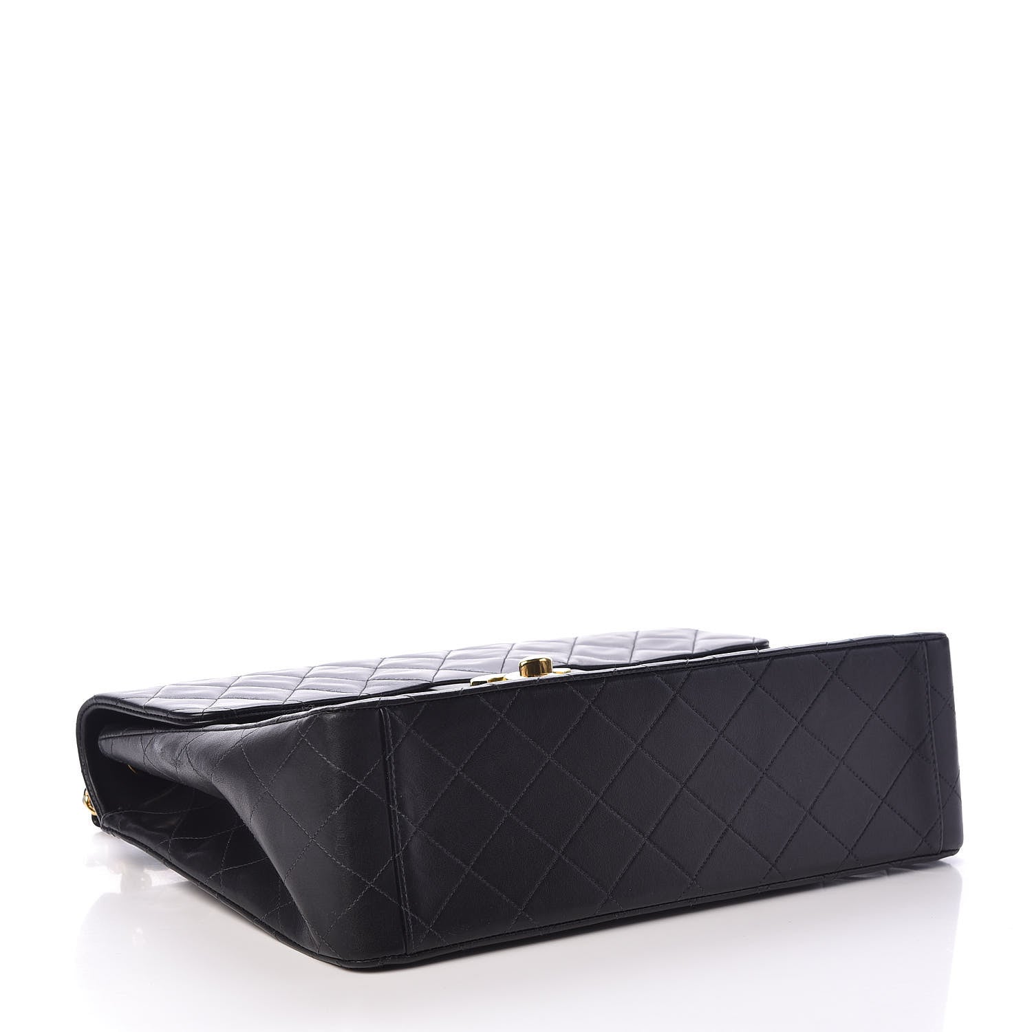 Chanel Lambskin Quilted XL Jumbo Single Flap Black 4 of 10