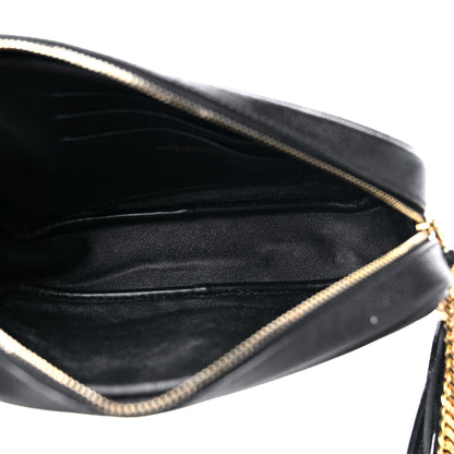 Saint Laurent Grain De Poudre Matelasse Monogram Mini Lou Camera Bag Black 5 of 13