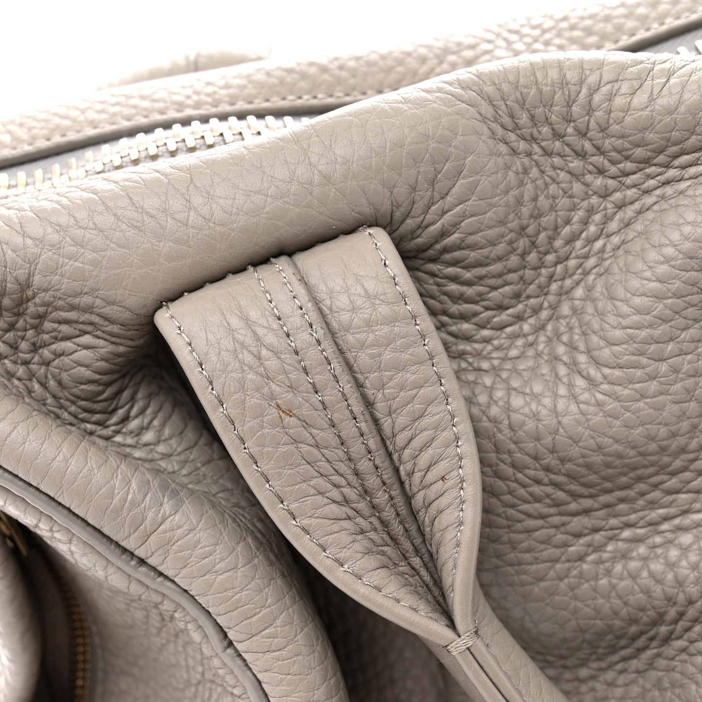Pebbled Lambskin Rocco Oyster Gold Hardware