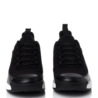 Chanel Velvet Calfskin Mixed Fibers CC Sneakers 38.5 Black 2 of 11