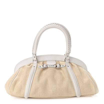 Christian Dior Raffia Frame Satchel Beige 1 of 10