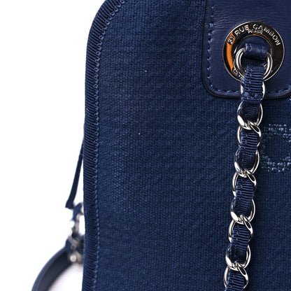 Chanel Mixed Fibers Deauville Bowling Bag Blue 14 of 15
