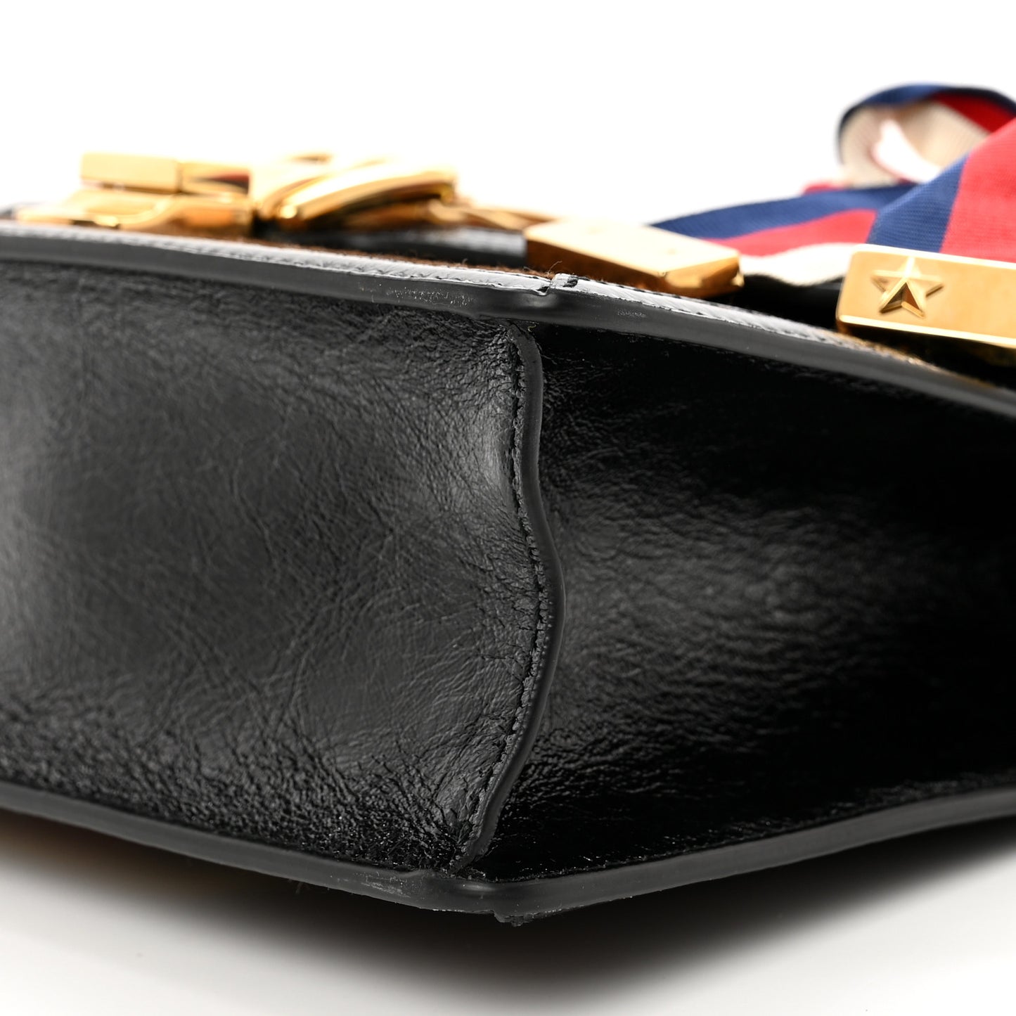 Velvet GG Monogram Web Small Sylvie Shoulder Bag Brown Black Oro Vecchio