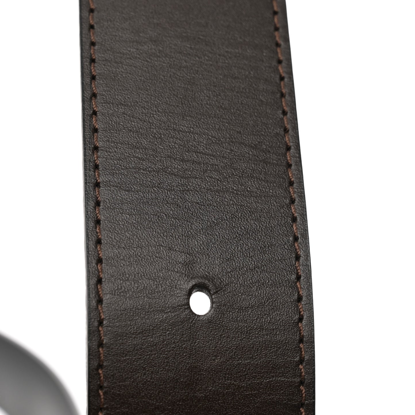 Calfskin 40mm LV Initiales Reversible Belt 85 34 Dark Brown Black 85 34 Black