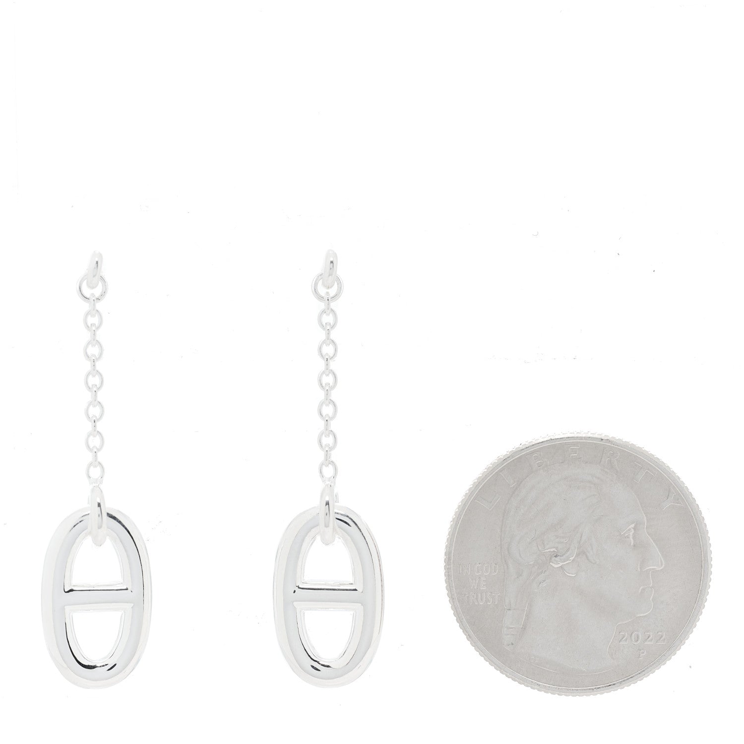 Hermes Sterling Silver Farandole Drop Earrings 2 of 5