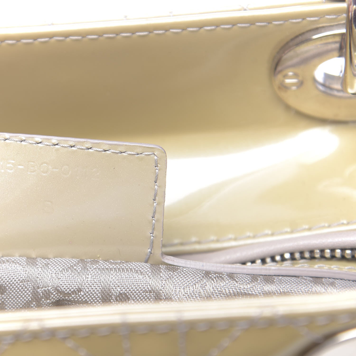 Christian Dior Patent Cannage Medium Lady Dior Beige 7 of 10