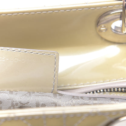 Christian Dior Patent Cannage Medium Lady Dior Beige 7 of 10
