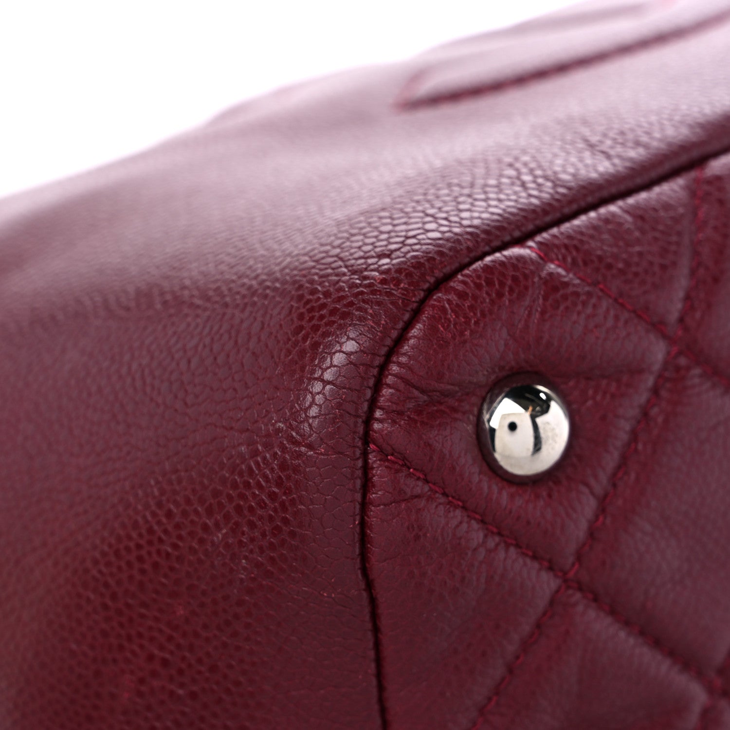 Chanel Caviar Quilted Large Timeless CC Soft Tote Dark Red 8 of 13
