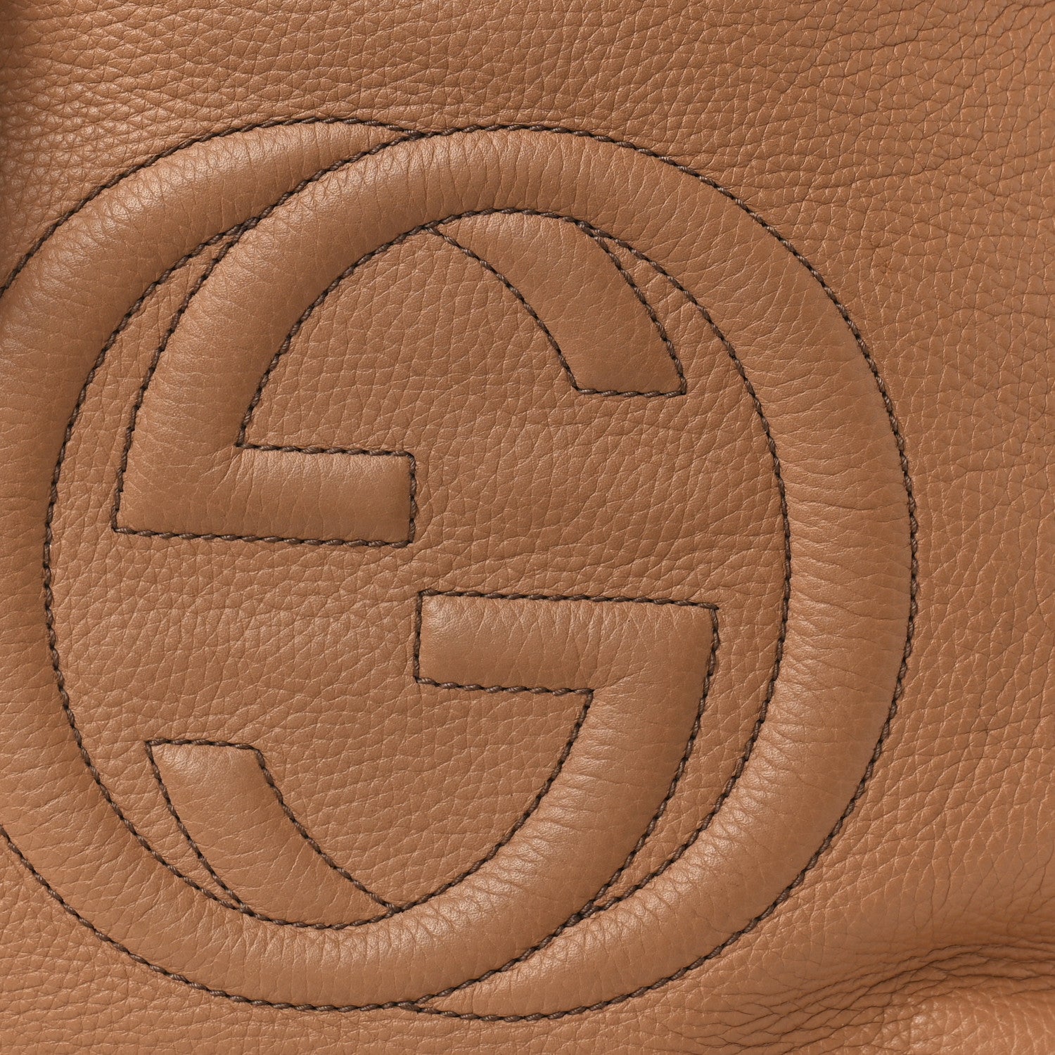 Gucci Pebbled Calfskin Large Soho Hobo Camelia 10 of 12