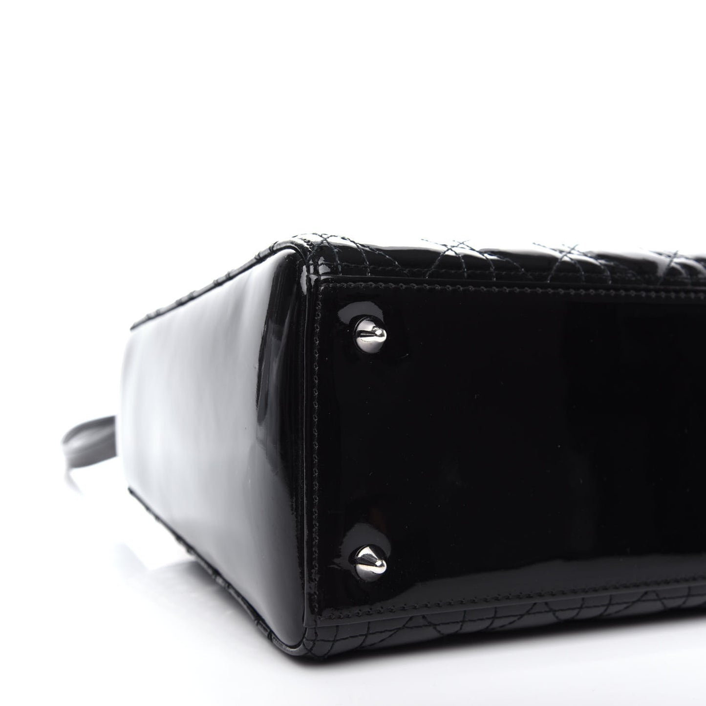 Patent Cannage Medium Lady Dior Black