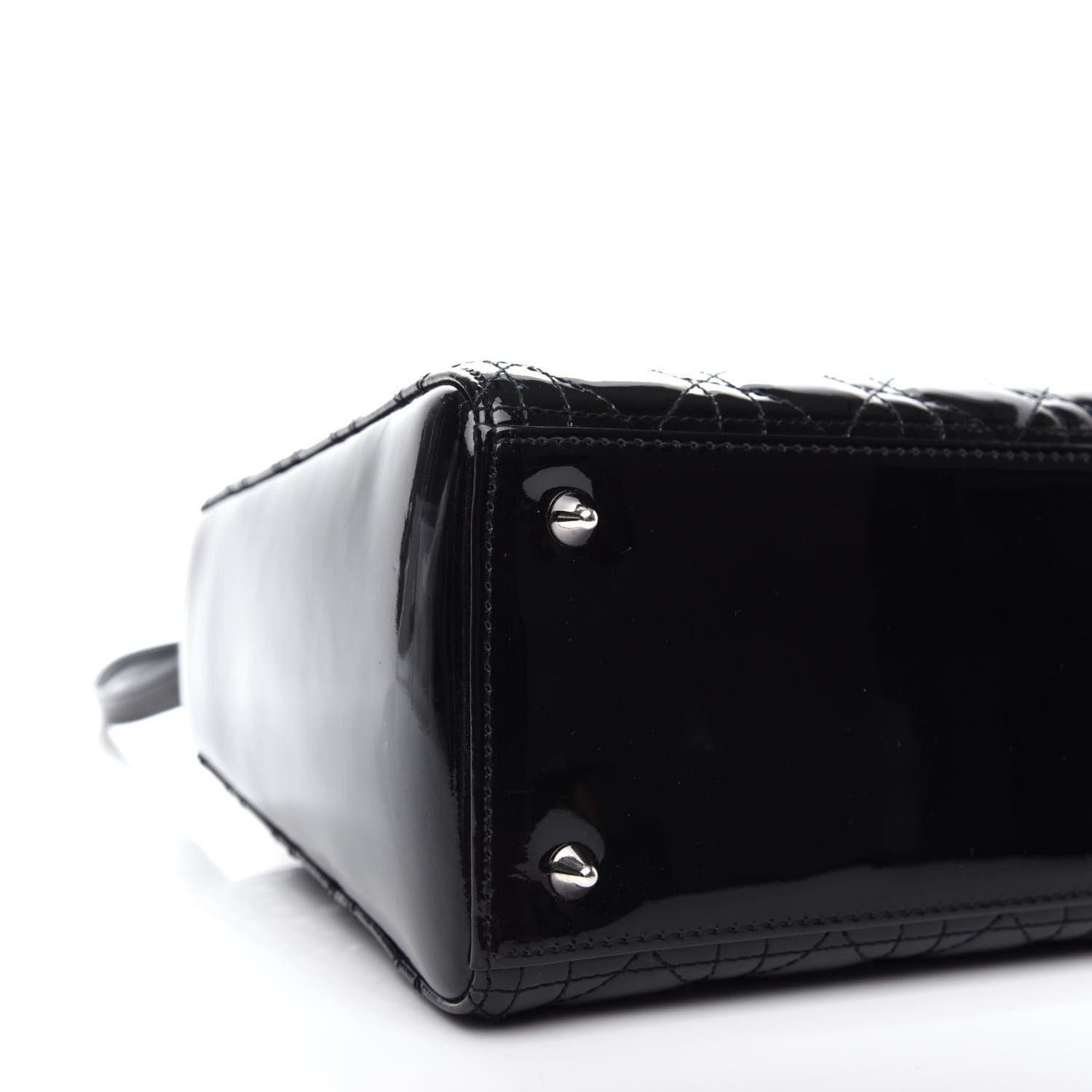 Christian Dior Patent Cannage Medium Lady Dior Black 8 of 10