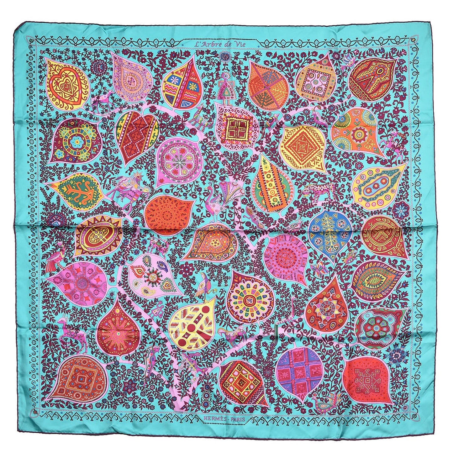 Silk L'Arbre De Vie Scarf 90