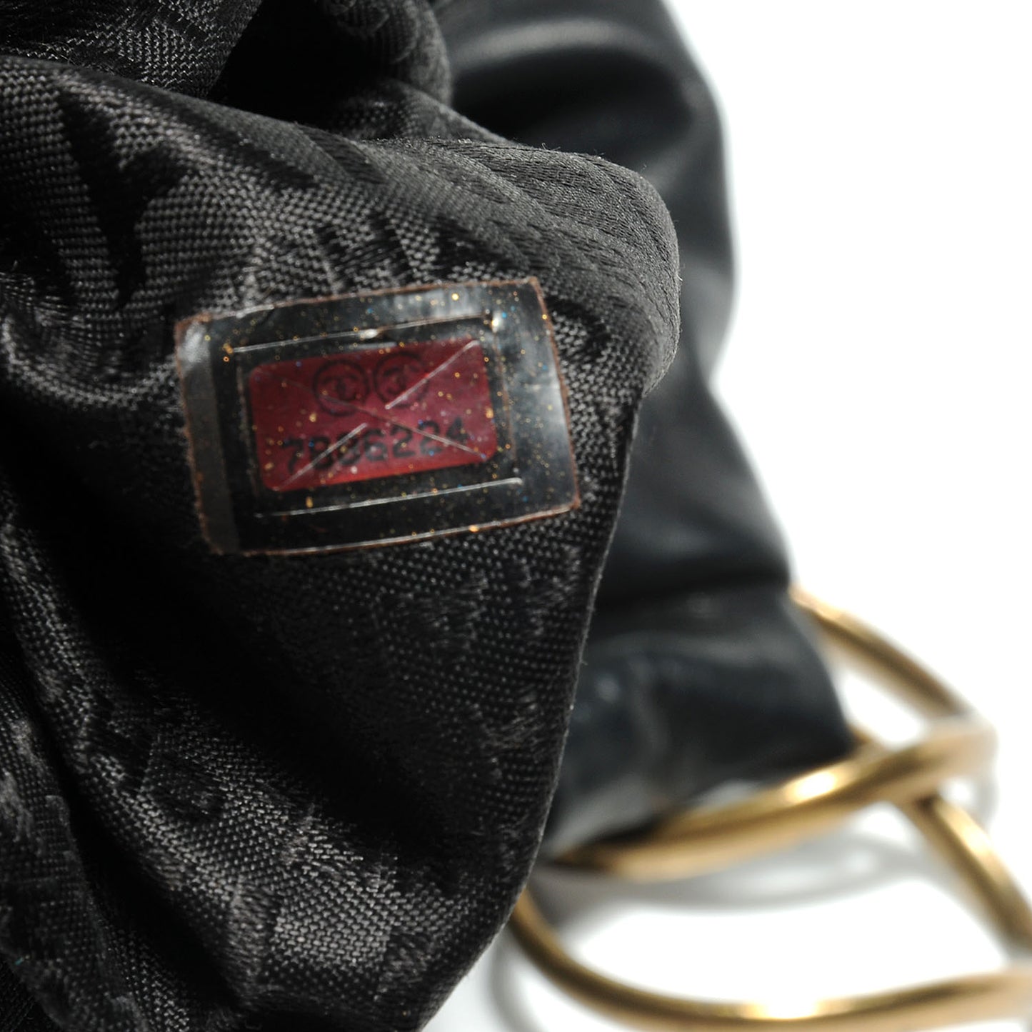 Lambskin Small Chain Hobo Black