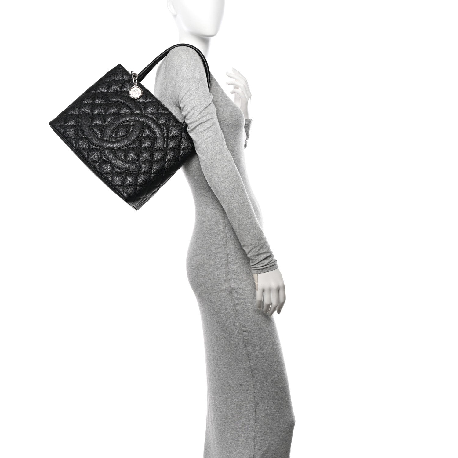 Chanel Caviar Quilted Medallion Black 3 of 12