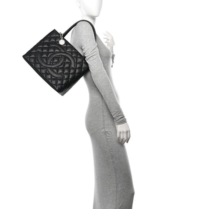 Chanel Caviar Quilted Medallion Black 3 of 12
