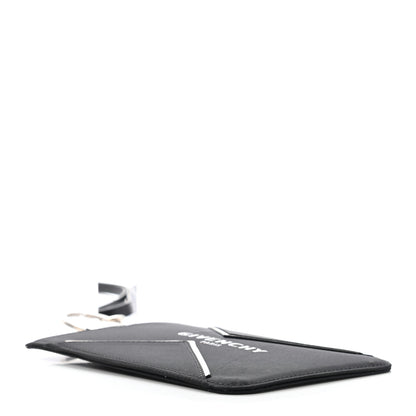 Givenchy Canvas Logo Neck Strap Card Holder Black White 3 of 12