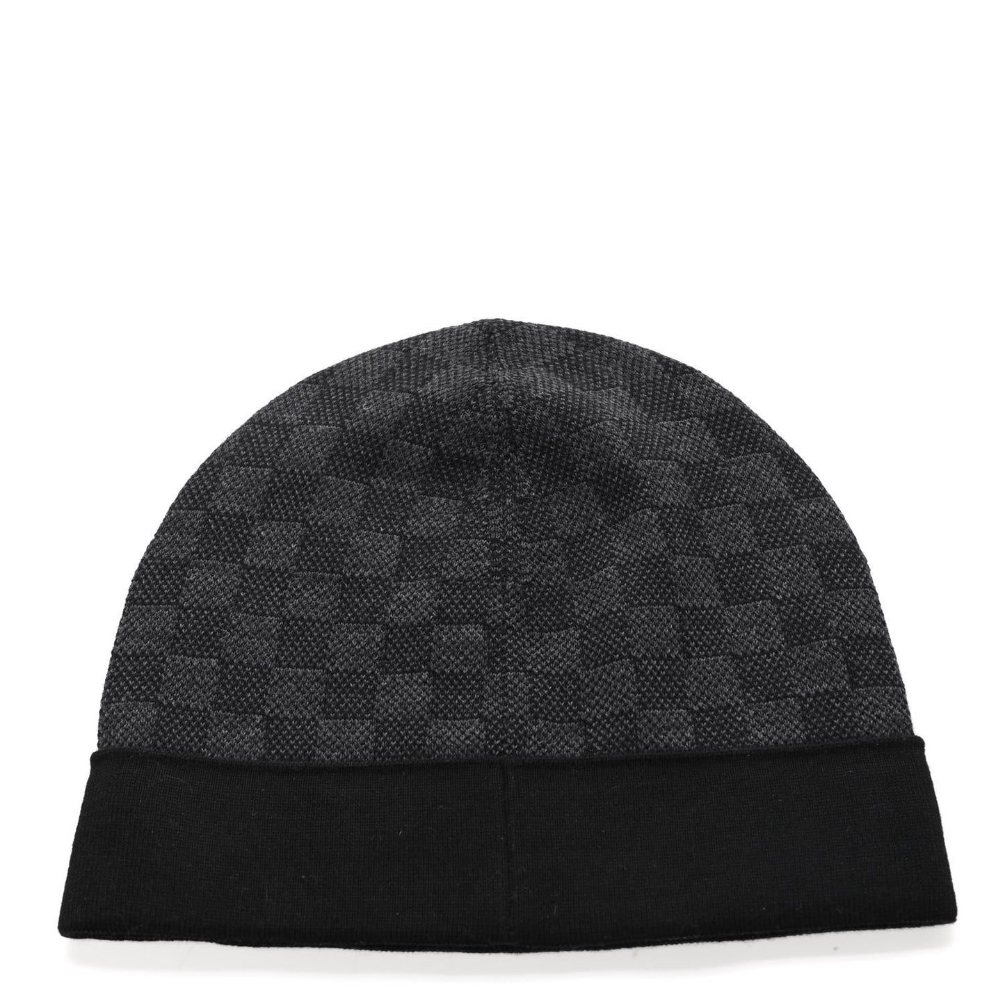 Wool Bonnet Petit Damier Graphite Beanie Hat Rainbow