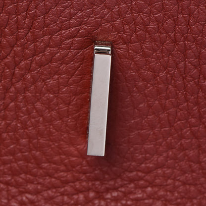 Hermes Taurillon Clemence Birkin 35 Rouge H 28 of 41