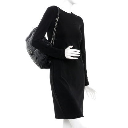Chanel Calfskin Coco Pleats Flap Black 2 of 10