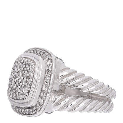 David Yurman Sterling Silver Diamond 11mm Albion Pave Ring 52 6 3 of 5