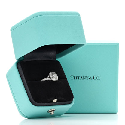 Tiffany Platinum Diamond .21ct Soleste Cushion Cut Double Halo Engagement Ring 49 5 6 of 6